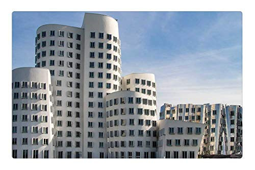 LESGAULEST Doormat Floor Rug/Mat -23.6 x 15.7 inch- - Dusseldorf Port Architecture Media Harbour Building 3