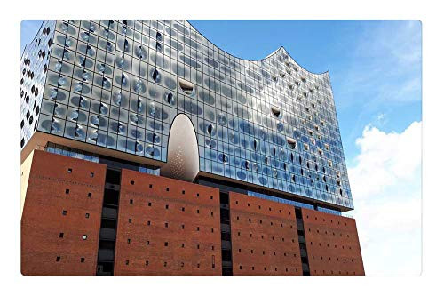 LESGAULEST Doormat Floor Rug/Mat -23.6 x 15.7 inch- - Elbe Philharmonic Hall Hamburg Harbour City Opera LESGAULEST Doormat Floor Rug/Mat -23.6 x 15.7 inch- - Elbe Philharmonic Hall Hamburg Harbour City Opera