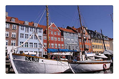 LESGAULEST Doormat Floor Rug/Mat -23.6 x 15.7 inch- - Nyhavn Boats Harbour Canal Denmark Danish Nordic LESGAULEST Doormat Floor Rug/Mat -23.6 x 15.7 inch- - Nyhavn Boats Harbour Canal Denmark Danish Nordic