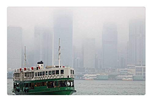 LESGAULEST Doormat Floor Rug/Mat -23.6 x 15.7 inch- - Victoria Harbour Ferry Waterfront Hongkong LESGAULEST Doormat Floor Rug/Mat -23.6 x 15.7 inch- - Victoria Harbour Ferry Waterfront Hongkong