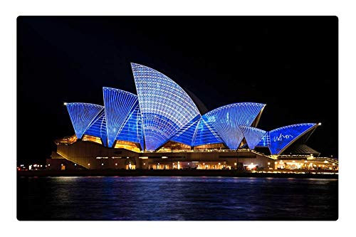 LESGAULEST Doormat Floor Rug/Mat -23.6 x 15.7 inch- - Sydney Opera House Australia Sydney Harbour Vivid LESGAULEST Doormat Floor Rug/Mat -23.6 x 15.7 inch- - Sydney Opera House Australia Sydney Harbour Vivid