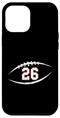 iPhone 12 Pro Max 26 Number Vintage Football Player 26 Lucky Number Birthday Case