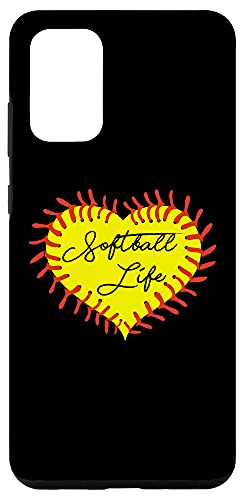 Galaxy S20 plus Softball Life Heart Stitches Love Home Plate Dirt Ball Field Case