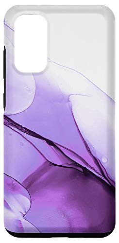 Galaxy S20 Elegant Purple Ink Abstract Colorful Swirl Pattern Case