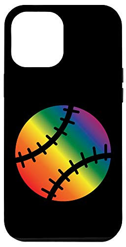 iPhone 12 Pro Max Rainbow Baseball Ball Gift For Gay Baseball Players Baseball Case