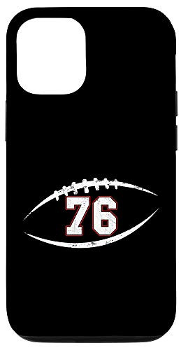 iPhone 12/12 Pro 76 Number Vintage Football Player 76 Lucky Number Birthday Case