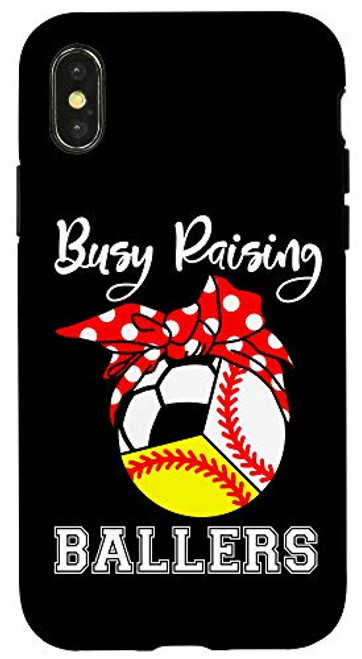 iPhone X/XS Busy Raising Ballers Funny Baseball Softball Soccer Mom Case iPhone X/XS Busy Raising Ballers Funny Baseball Softball Soccer Mom Case
