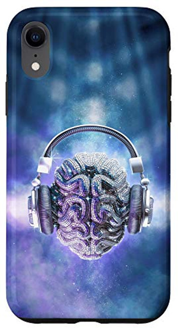 iPhone XR Disco Ball Brain Headphones 70s 80s Dance Music DJ Case