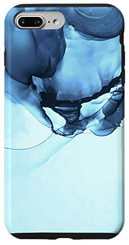 iPhone 7 Plus/8 Plus Elegant Blue Ink Abstract Colorful Swirl Pattern Case