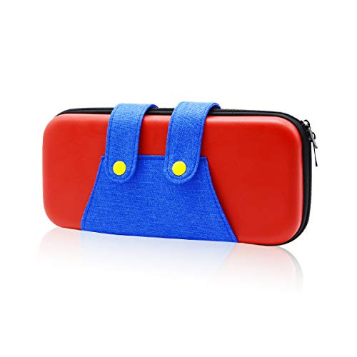 Switch Carrying Case for Nintendo, Yocuby Switch Case Portable Travel Carry Case Compatible with Nintendo Switch Console  and  Accessories, Protective Shell Switch Storage Bag with Game Storage -Red-