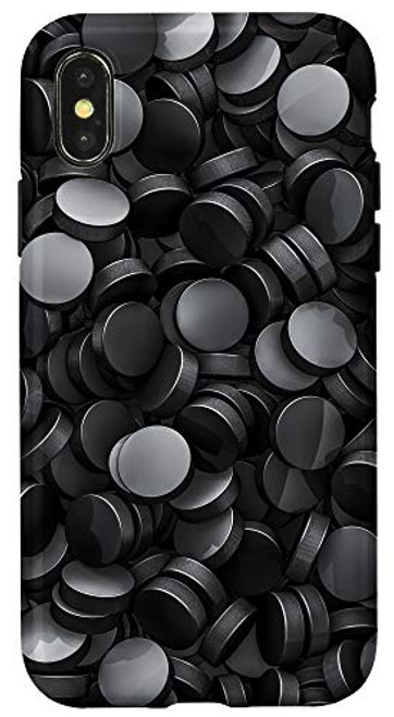 iPhone X/XS Ice Hockey Player Fan Hockey Pucks Pattern Case