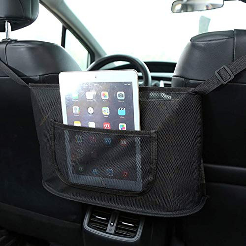 Car Net Pocket Handbag Holder, Car Purse Holder, Car Seat Storage, Handbag Holder for Car, Driver Storage Netting Seat Back Net Bag Pouch Car Mesh Organizer for Purse Phone Documents Wallet