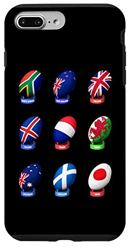 iPhone 7 Plus/8 Plus Rugby Ball Flags - England, Wales, New Zealand Team Player Case