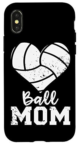 iPhone X/XS Ball Mom Heart Funny Volleyball Mom Case