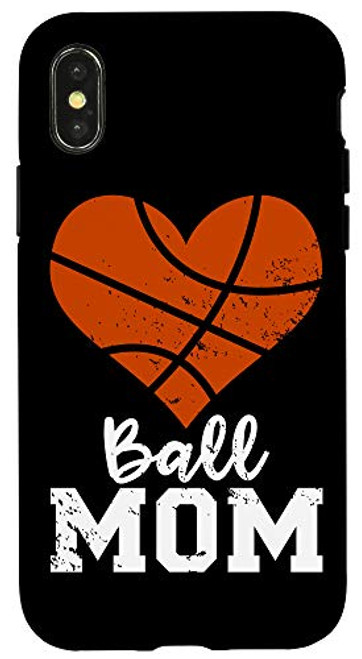 iPhone X/XS Ball Mom Heart Funny Basketball Mom Case iPhone X/XS Ball Mom Heart Funny Basketball Mom Case