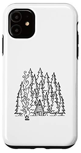 iPhone 11 Log Cabin Cottage Lodge Tree Forest Woods Wilderness Nature Case