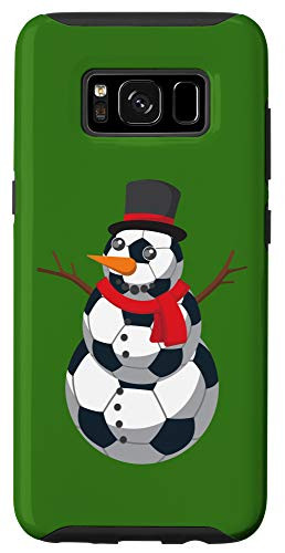 Galaxy S8 Soccer Snowman Soccer Balls Winter Holiday Gift Case