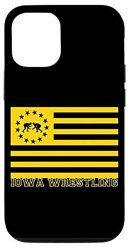 iPhone 12/12 Pro Iowan USA Flag Wrestler Fan The Hawkeye State Iowa Wrestling Case