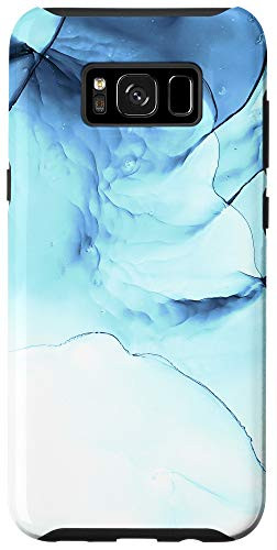 Galaxy S8 plus Elegant Blue Ink Abstract Colorful Swirl Pattern Case