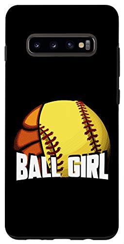 Galaxy S10 plus Ball Girl Funny Softball Basketball Case