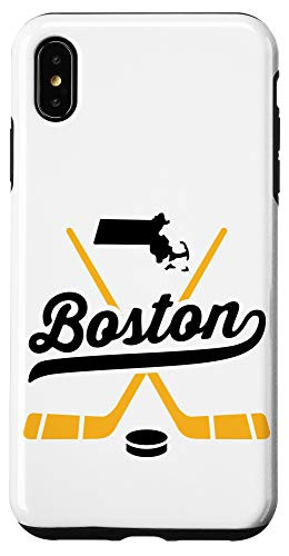 iPhone XS Max Vintage Boston Ice Hockey Sticks Sports Team Fan Gift Case