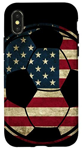 iPhone X/XS Soccer Ball American Flag Case