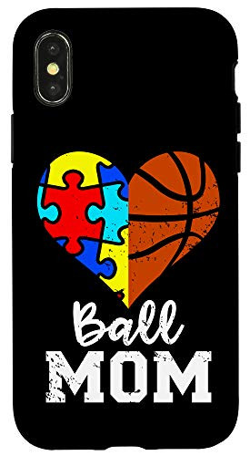 iPhone X/XS Ball Mom Autism Basketball Mom Funny Autism Awareness Case
