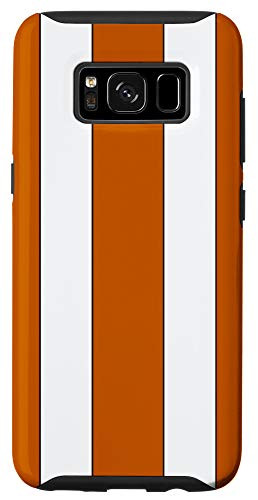Galaxy S8 Texas Fan Burnt Orange White Striped Pattern Long Horn Case