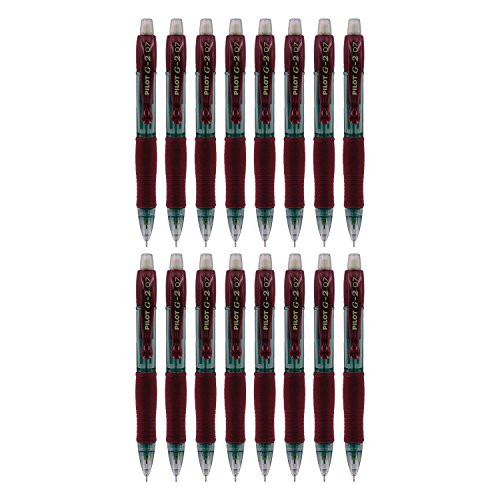 Pilot G2 Mini Retractable Mechanical Pencils, 0.7mm HB, Pack of 12 (Bulk Packaging) (Burgundy)