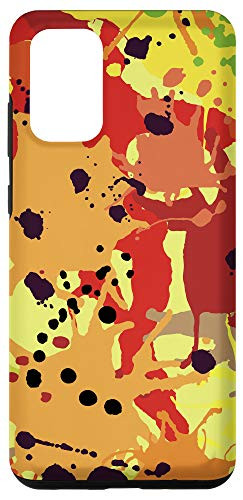 Galaxy S20 plus Abstract Cover - Orange Yellow Ink Splash Case