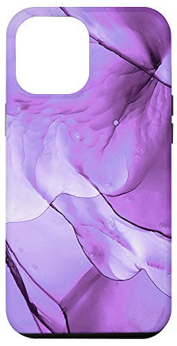 iPhone 12 Pro Max Elegant Purple Ink Abstract Colorful Swirl Pattern Case