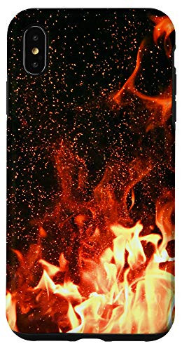 iPhone XS Max Burning Log Sparks Fire Flame Embers Case
