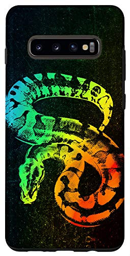 Galaxy S10 plus BALL PYTHON Colorful Rainbow Vintage Retro Phone Case