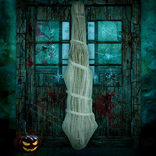 Cocoon Corpse Halloween Decorations - Hallomas Party Indoor Outdoor Creepy Hanging Haunted House Props Spooky Tree Decor 68 inches