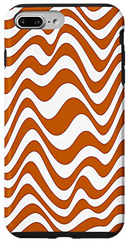 iPhone 7 Plus/8 Plus Texas Fan Burnt Orange White Striped Pattern Long Horn Case