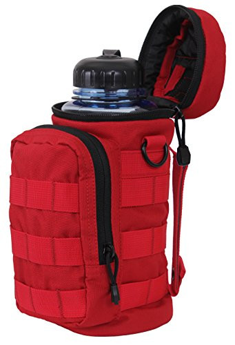 Rothco MOLLE Compatible Water Bottle Pouch, Red