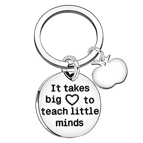 Teacher Gifts Graduation Key Chain Women Men Key Ring Teacher's Day Holiday It Takes a Big Heart to Teach Little Minds (Style B) Teacher Gifts Graduation Key Chain Women Men Key Ring Teacher's Day Holiday It Takes a Big Heart to Teach Little Minds (Style B)