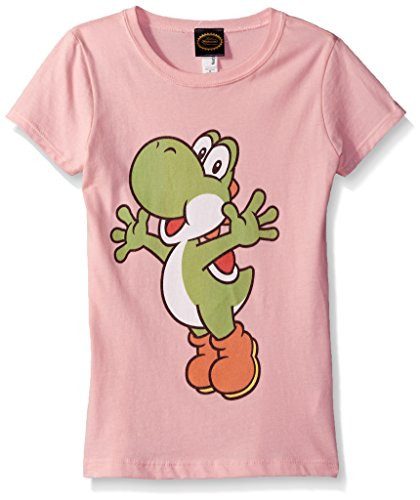 Nintendo Little Girls Super Mario Yoshi Icon Graphic Tee, Pink, M
