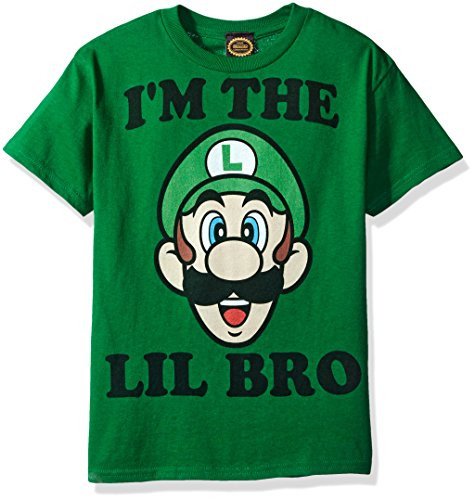 Nintendo Little Boys Lil Bro Graphic T-shirt, Kelly, YXS