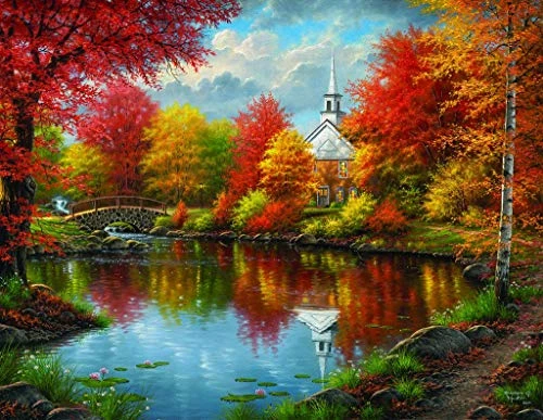 Autumn Tranquility 1000 plus pc Large Piece Jigsaw Puzzle by SunsOut