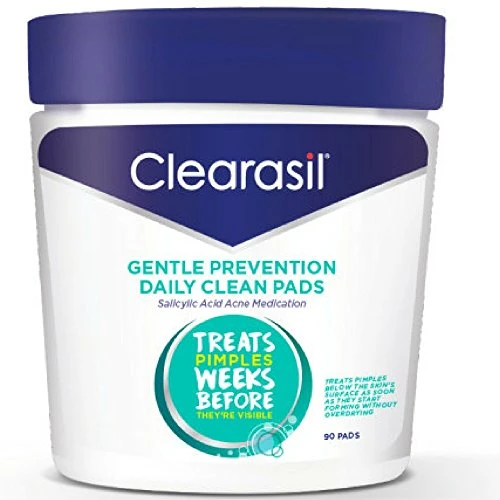Clearasil Daily Clear Hydra-Blast Facial Cleansing Pads, 90 Count, Oil-Free -Pack of 2-