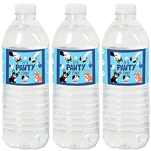 Pawty Like a Puppy - Dog Baby Shower or Birthday Party Water Bottle Sticker Labels - Set of 20 Pawty Like a Puppy - Dog Baby Shower or Birthday Party Water Bottle Sticker Labels - Set of 20