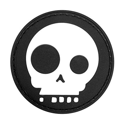 MORTHOME Set I Airsoft Paintball Tactical Military Rubber Badges PVC Rubber 3D Morale Patch -Black Skull-