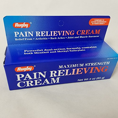 Rugby Maximum Strength Pain Relieving Cream, 3oz. Per Tube -3 Pack-