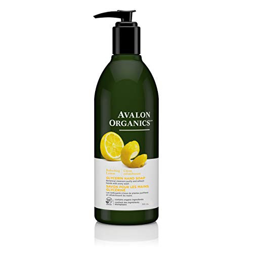 Avalon Organics Glycerin Hand Soap, Lemon, 12 Ounce -Pack of 3-