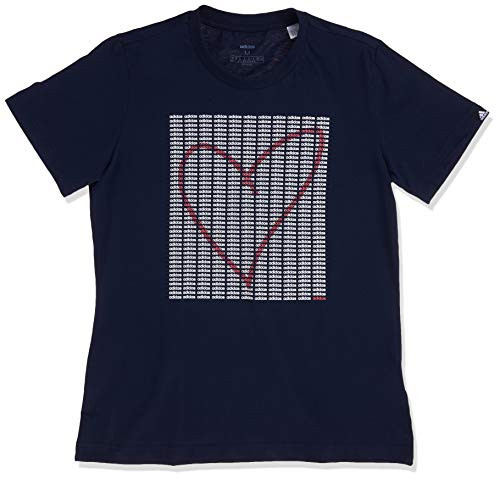 adidas womens Adi Heart Graphic Tee Ink X-Small