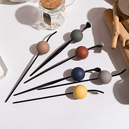 Hair Sticks Japanese Hair Chopsticks Hair Buns, Fashion Sweet Cute Hair Pins for Women Long Hair, Ball Hairpins Disk Hair Headwear-Green-
