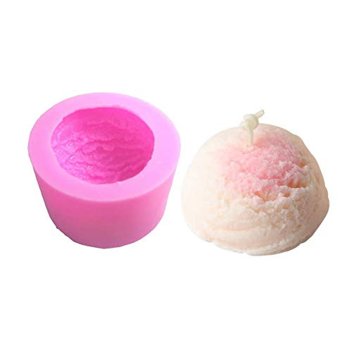 Silicone Moulds, Ice Cream Ball Candle Making Mold Cake Fondant Chocolate Baking Mould DIY Handmade Aroma Soap Moulds
