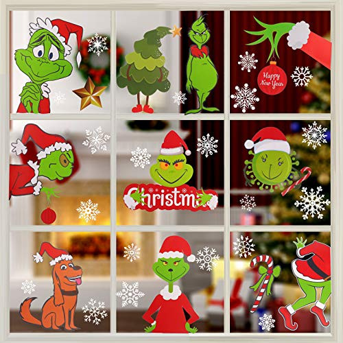 88PCS 8 Sheets Grinch Window Clings XMAS Double-Side Grinch Snowflakes Sticker Christmas Decorations Christmas Window Sticker Grinch Window Decals Grinch Window stickers for Holiday Home School Grinch Party Supplies 88PCS 8 Sheets Grinch Window Clings XMAS Double-Side Grinch Snowflakes Sticker Christmas Decorations Christmas Window Sticker Grinch Window Decals Grinch Window stickers for Holiday Home School Grinch Party Supplies