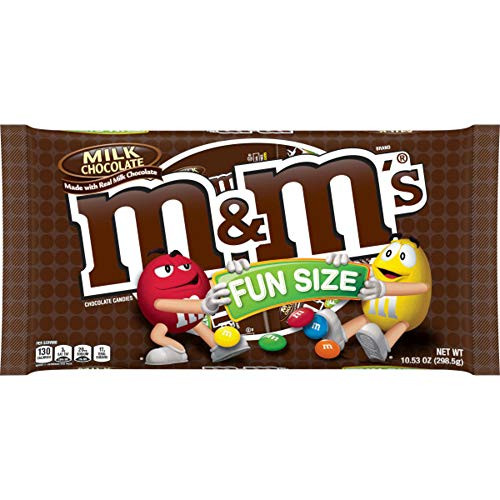 M and M'S Milk Chocolate Halloween Candy Fun Size Pieces 10.53-Ounce Bag